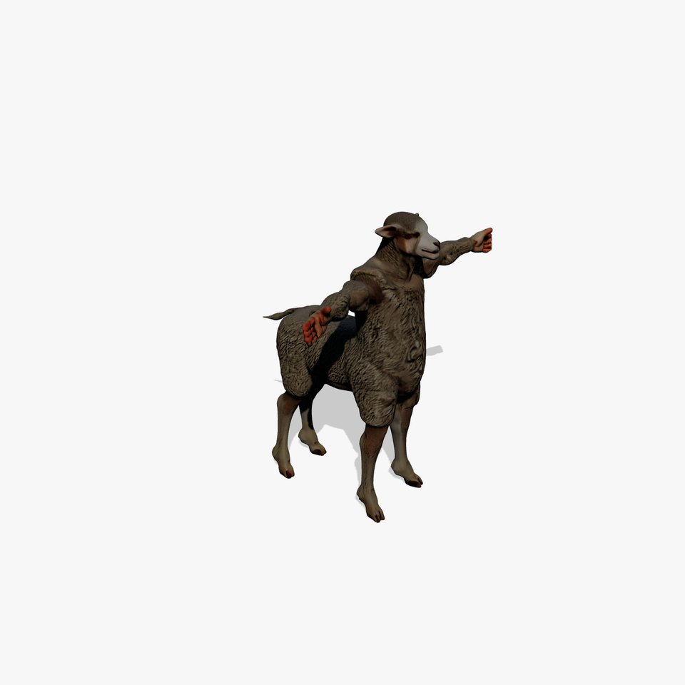 Humanoid Sheep Character model pack